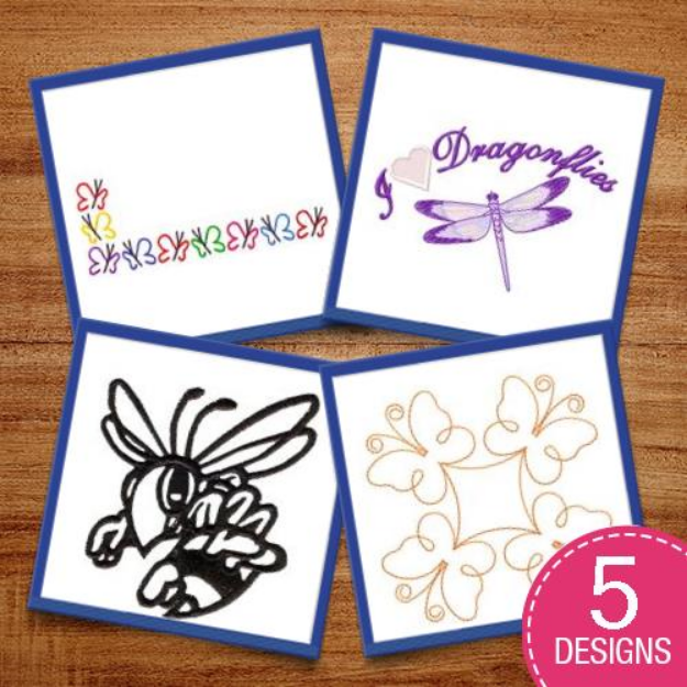 Picture of Bugs & Insects Embroidery Design Pack