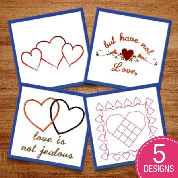 Picture of Love Never Ends Embroidery Design Pack