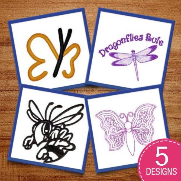 Picture of Bee All That You Can Bee Embroidery Design Pack