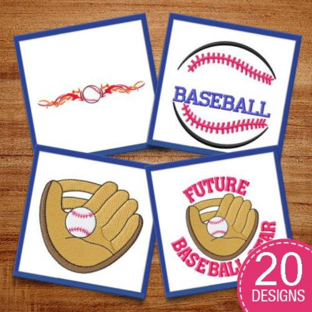 Picture of Homerun Baseball Designs! Embroidery Design Pack