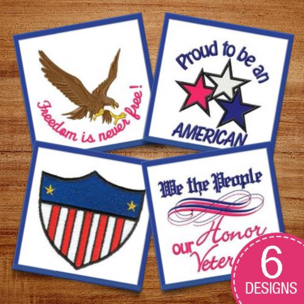 Picture of Support The Veterans Embroidery Design Pack