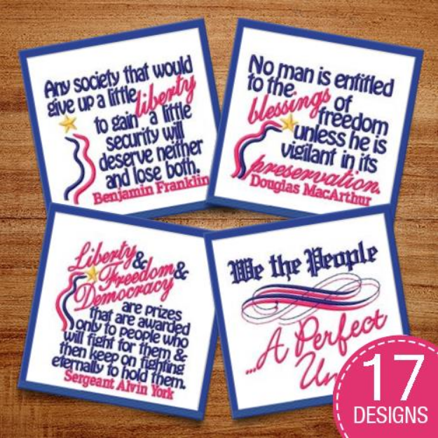 Picture of The Wings Of Liberty Embroidery Design Pack