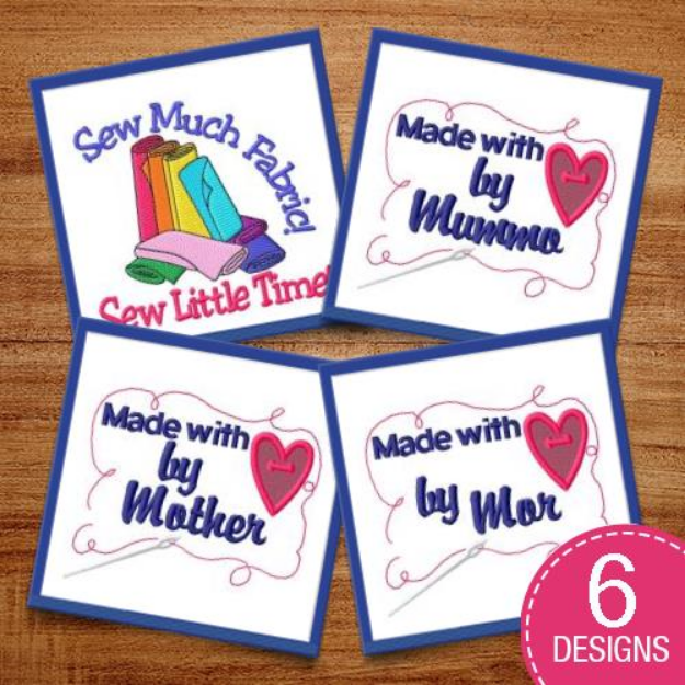 Picture of Sewing Tags & Labels Embroidery Design Pack