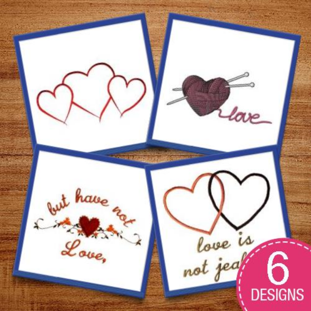 Picture of Valentines Love Embroidery Design Pack