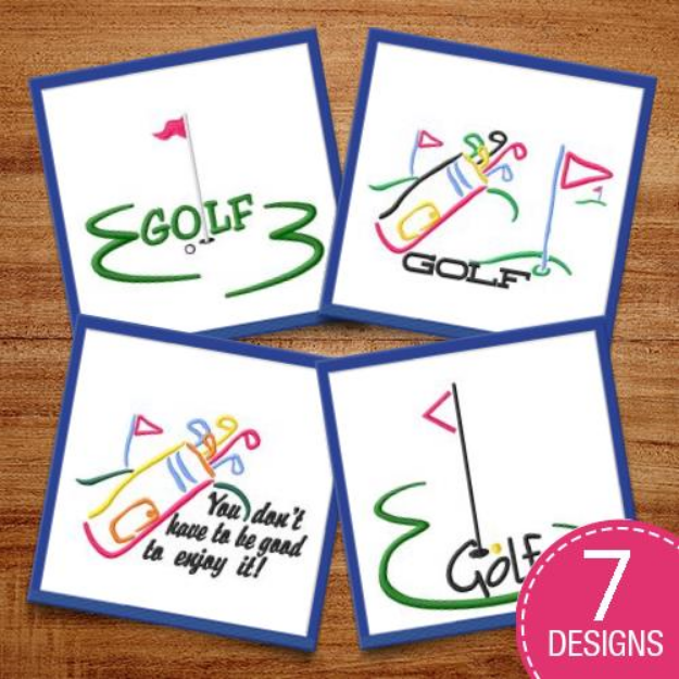 Picture of Tee Time Embroidery Design Pack