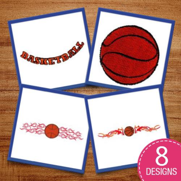 Picture of Slam Dunk Basketball Designs Embroidery Design Pack