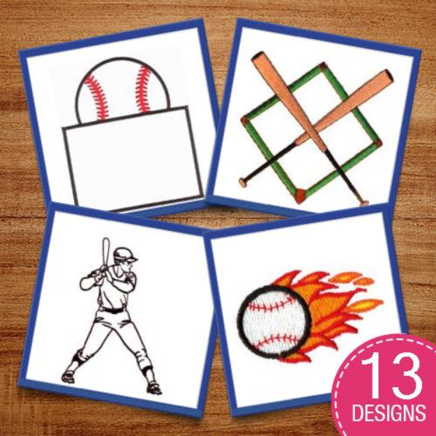 Picture of Play Ball! Embroidery Design Pack