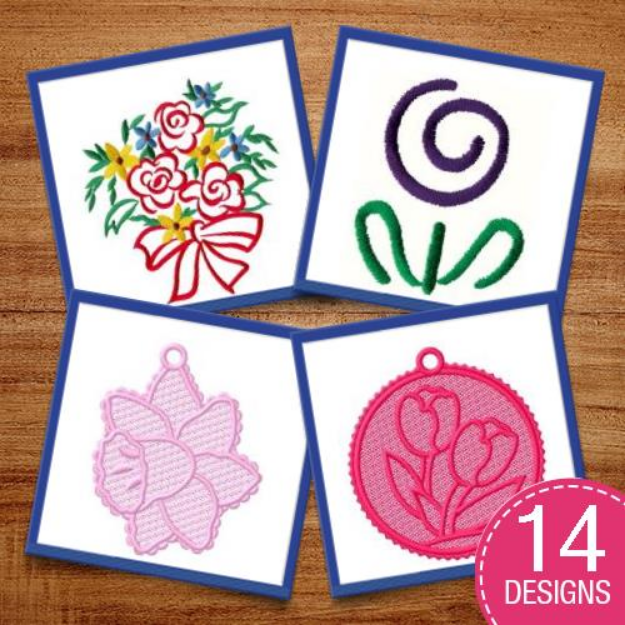 Picture of Flower Garden Delights Embroidery Design Pack
