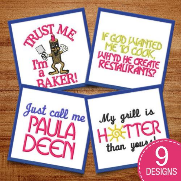 Picture of Kiss The Cook! Embroidery Design Pack