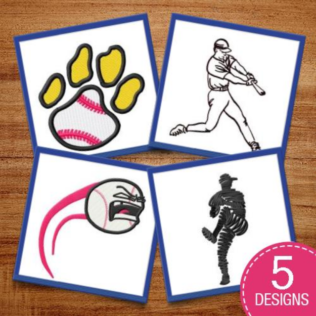 Picture of Baseball Fever Embroidery Design Pack