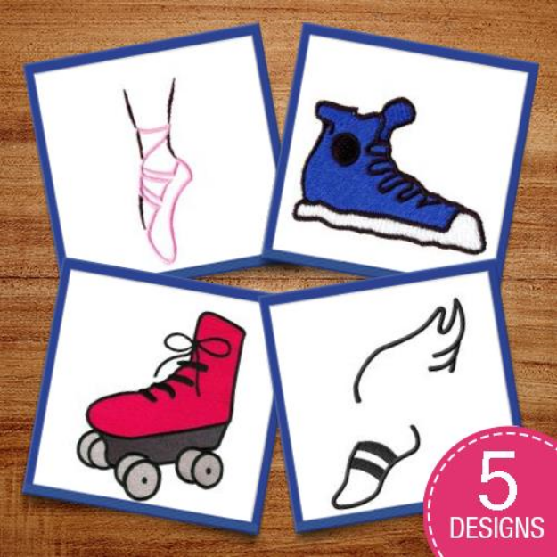 Picture of Slip On Your Shoes Embroidery Design Pack