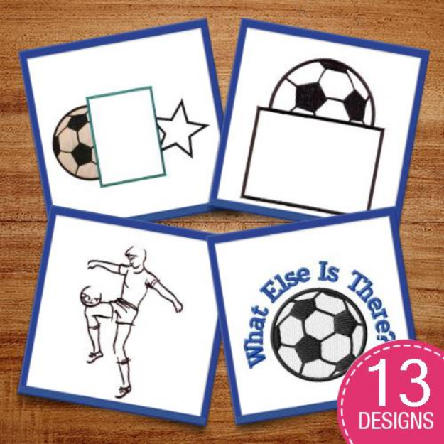 Picture of Soccer Kicks Embroidery Design Pack