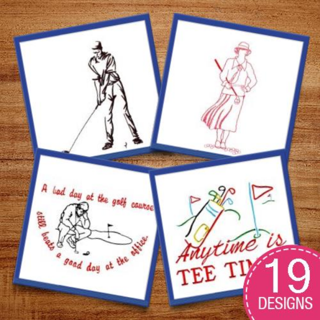 Picture of Golfers Dream Embroidery Design Pack