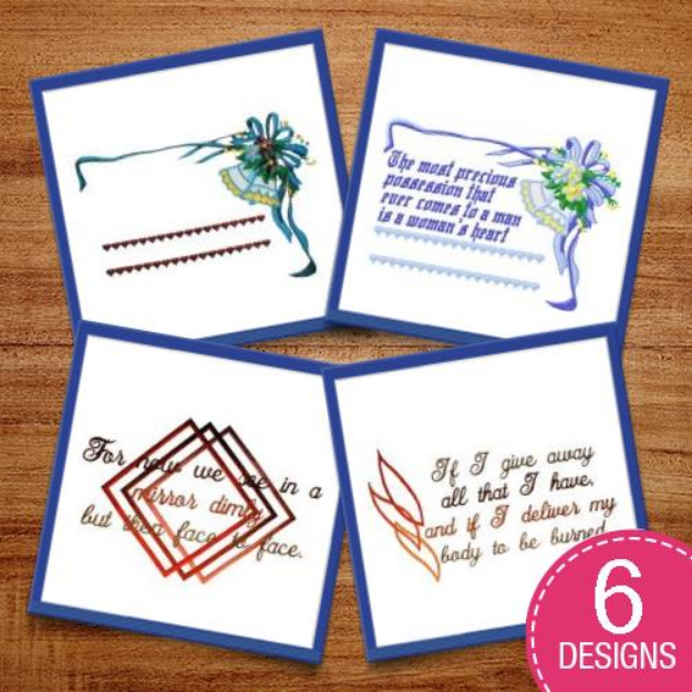 Picture of Wedding Sayings & Captions Embroidery Design Pack