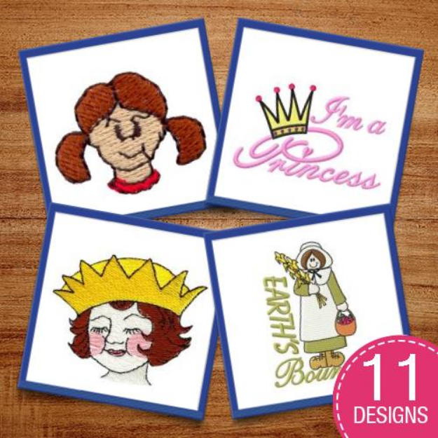 Picture of Girls & Women Embroidery Design Pack
