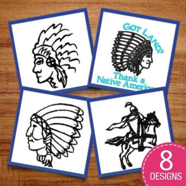 Picture of School Mascot Outlines Embroidery Design Pack