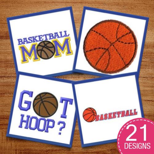 Picture of Basketball Dreams Embroidery Design Pack