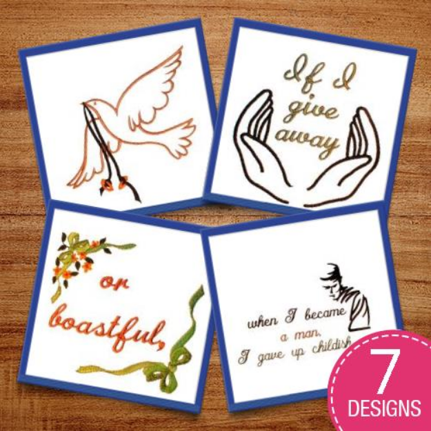 Picture of Wedding Quilt Verses Embroidery Design Pack