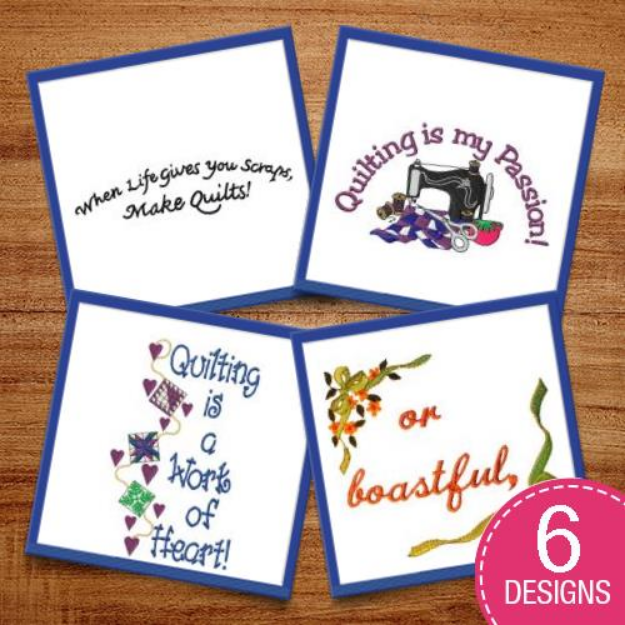 Picture of Quilting Hobbies Embroidery Design Pack