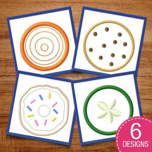 Picture of Yummy Food Slices Embroidery Design Pack