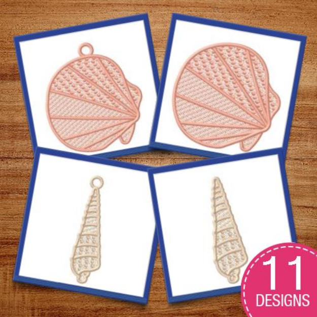 Picture of FSL Sea Shells Embroidery Design Pack