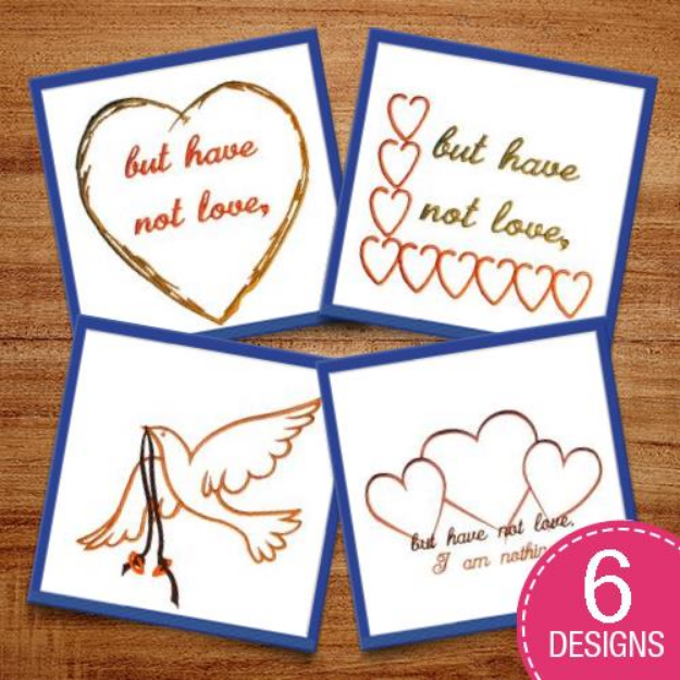 Picture of Love Is Kind Embroidery Design Pack