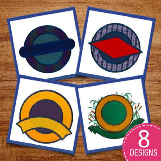 Picture of Applique Circles Embroidery Design Pack