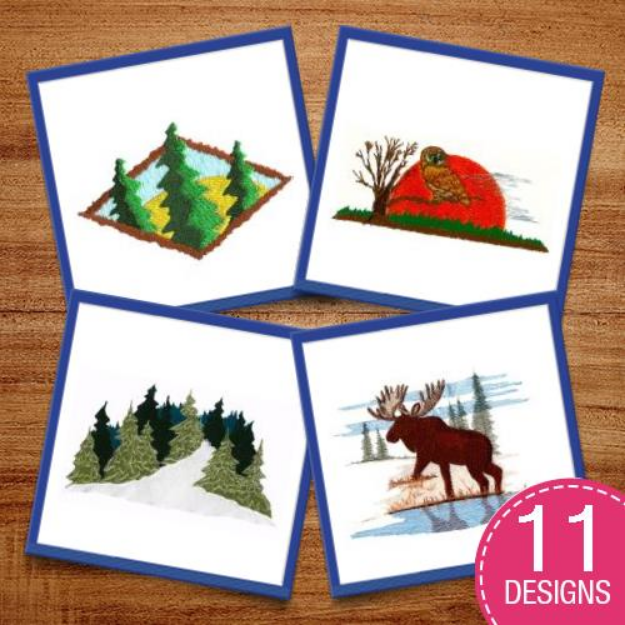 Picture of Landscapes Scenes Embroidery Design Pack