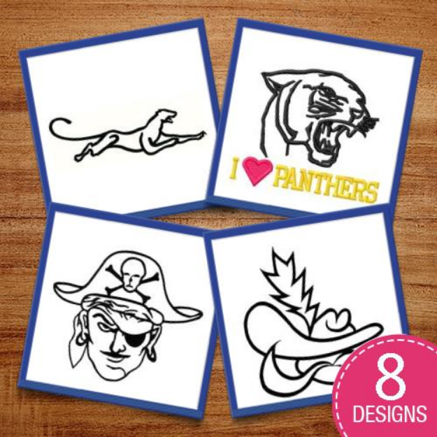 Picture of Fierce Mascots Embroidery Design Pack
