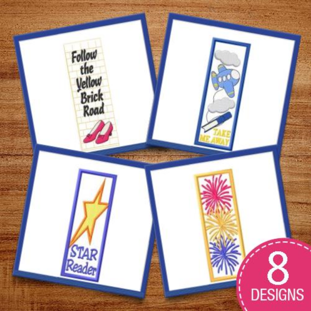 Picture of Fun Bookmarks Embroidery Design Pack