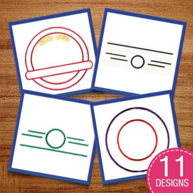 Picture of Circle Frames & Name Drops Embroidery Design Pack