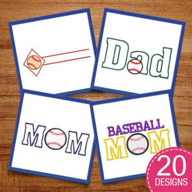 Picture of Baseball Is Life Embroidery Design Pack