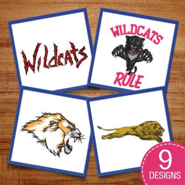 Picture of Cheer On Your Wildcats! Embroidery Design Pack