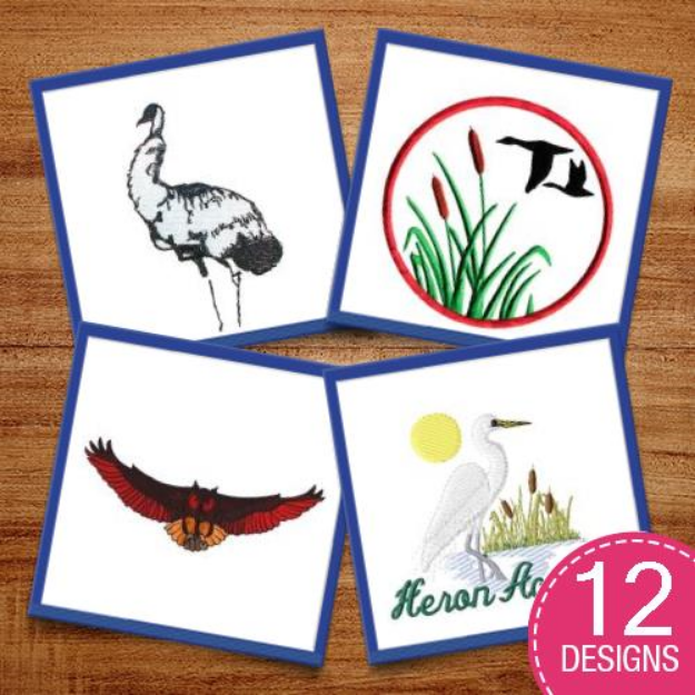 Picture of Wildlife Birds Embroidery Design Pack