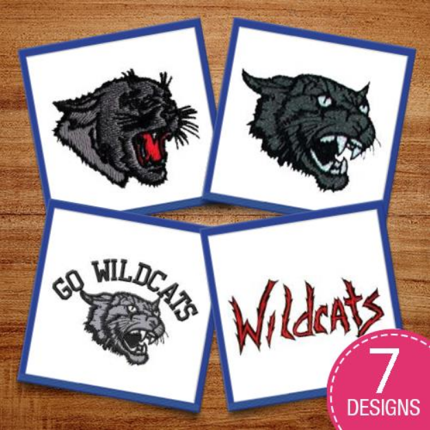Picture of Wildcats Rule! Embroidery Design Pack