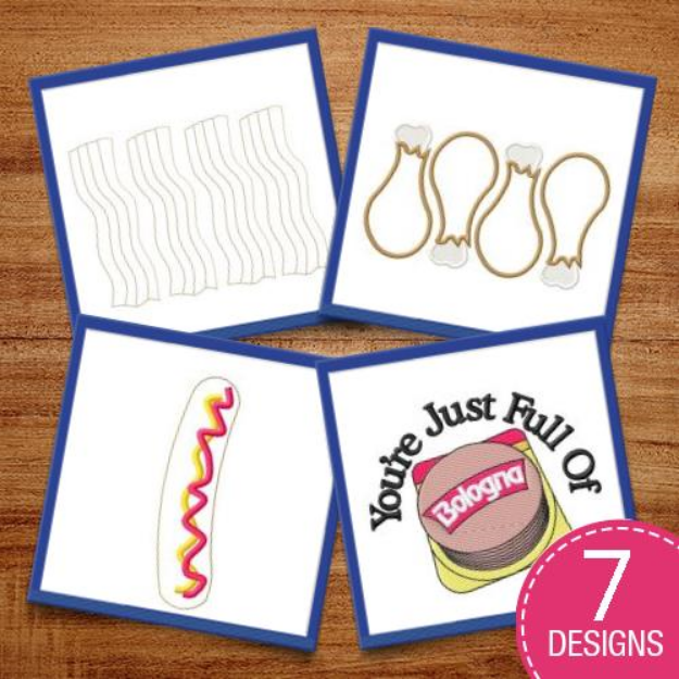 Picture of Delicious Meat Designs Embroidery Design Pack