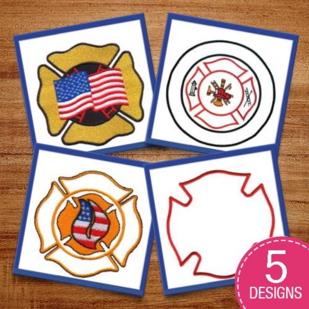 Picture of Emergency Personnel Patches Embroidery Design Pack
