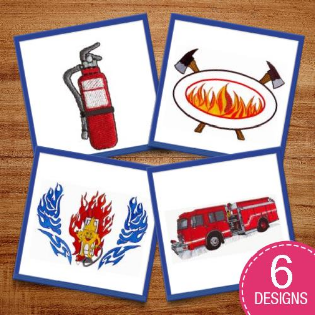 Picture of Firefighters Save Lives Embroidery Design Pack