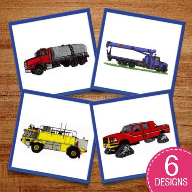 Picture of Big Rig Truckin Embroidery Design Pack