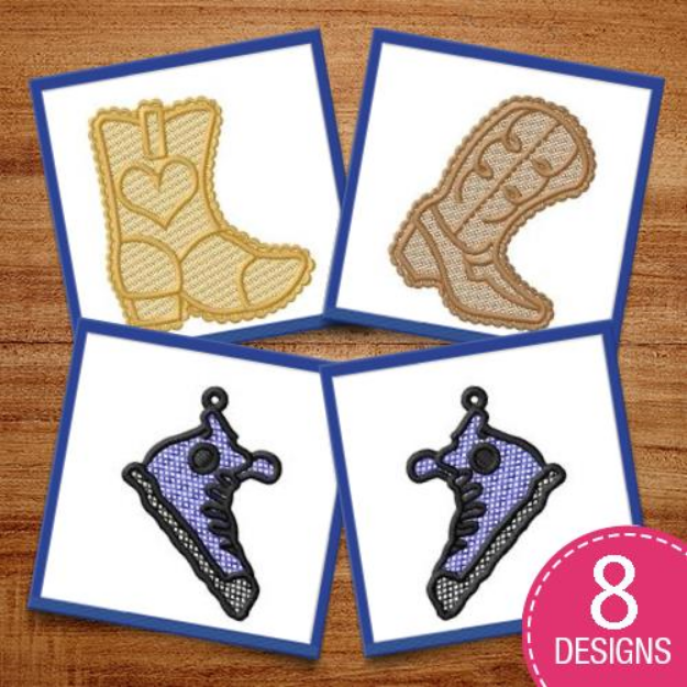 Picture of FSL Shoe Ornaments Embroidery Design Pack