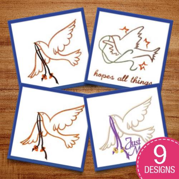 Picture of Wedding Doves Embroidery Design Pack