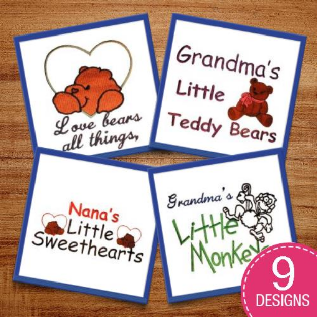 Picture of Grandma & Grandpas Sweethearts Embroidery Design Pack