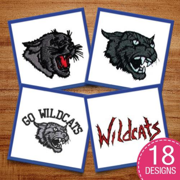 Picture of Support Your Wildcats! Embroidery Design Pack