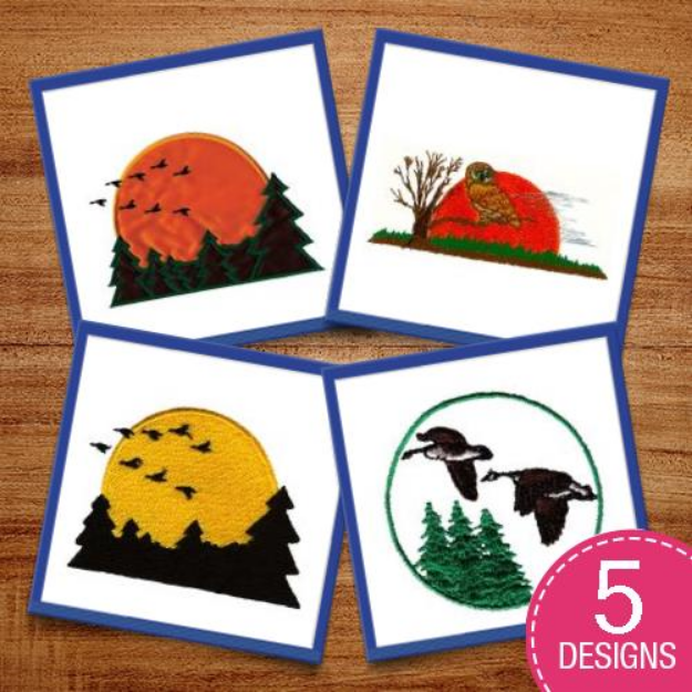 Picture of Sunsets & Avians Embroidery Design Pack