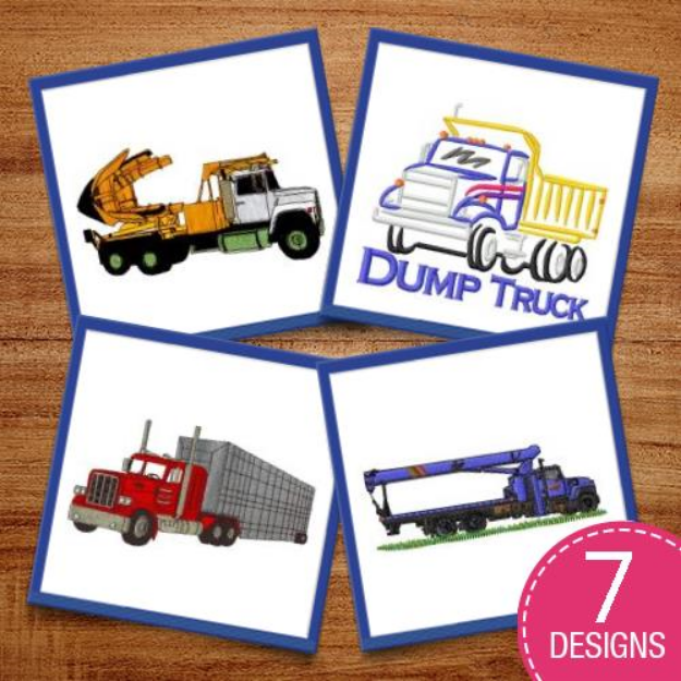 Picture of Roll With It Vehicles Embroidery Design Pack