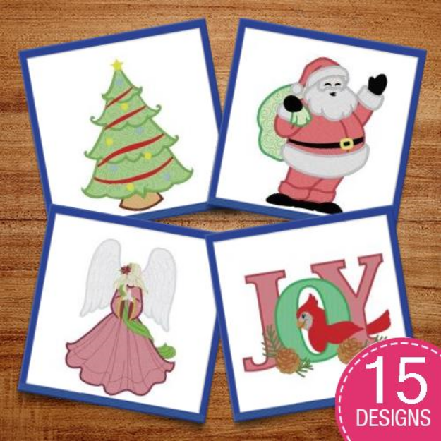 Picture of Christmas Mylar Embroidery Design Pack
