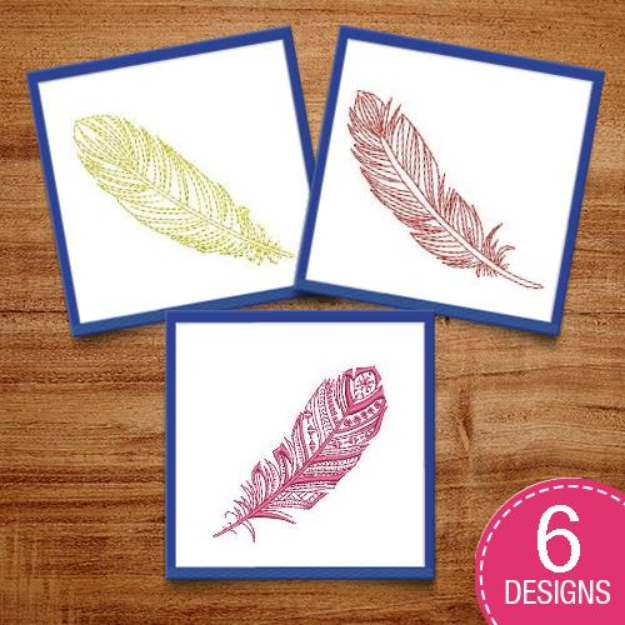 Picture of Fancy Feathers Embroidery Design Pack