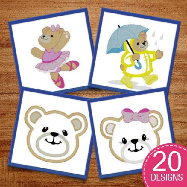 Picture of TEDDY BEAR VARIETY Embroidery Design Pack