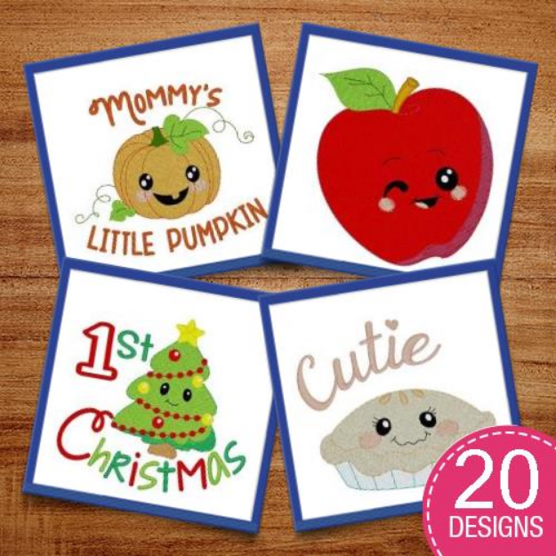 Picture of BABY BIBS Embroidery Design Pack