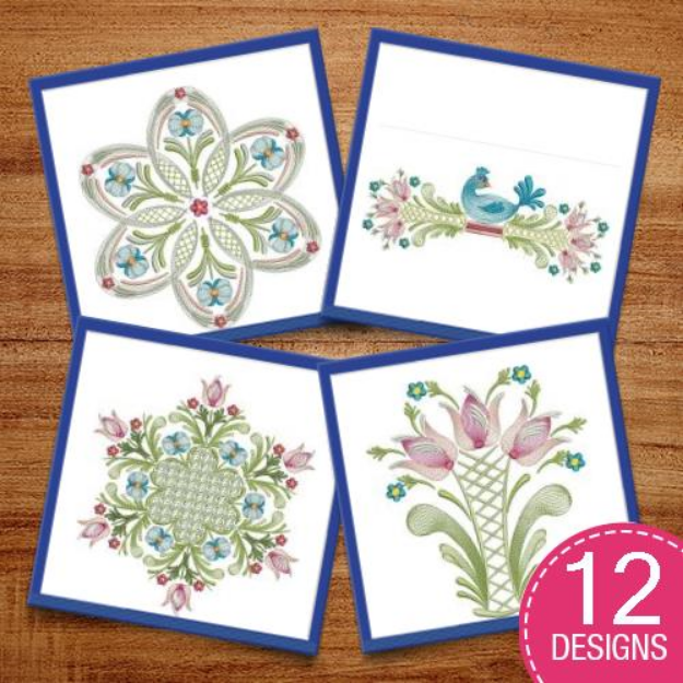 Picture of Tulip Motif Collection Embroidery Design Pack